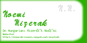 noemi mizerak business card